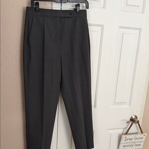 Classic Women's Dark Gray Pleated Dress Pants theory nwt